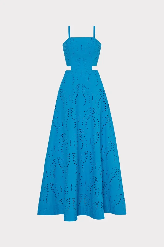 Crosby Butterfly Eyelet Maxi Dress Bodycon Club Sequined