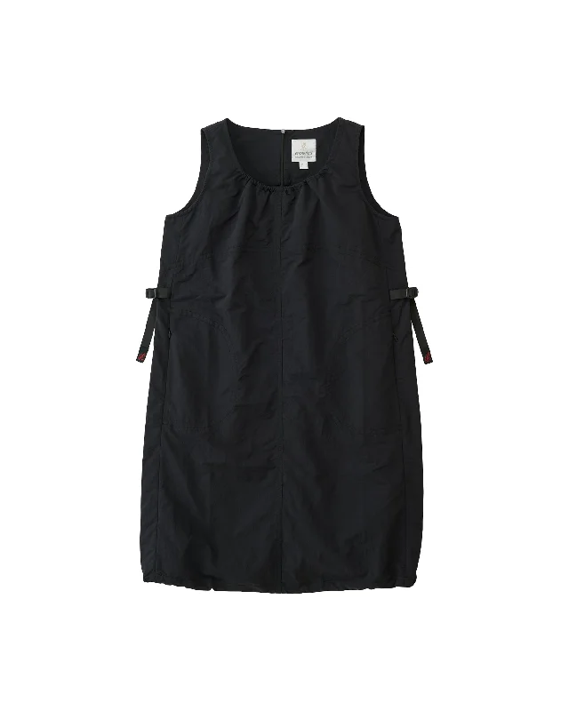 Nylon Dress - Black Tunics Practical easy-care