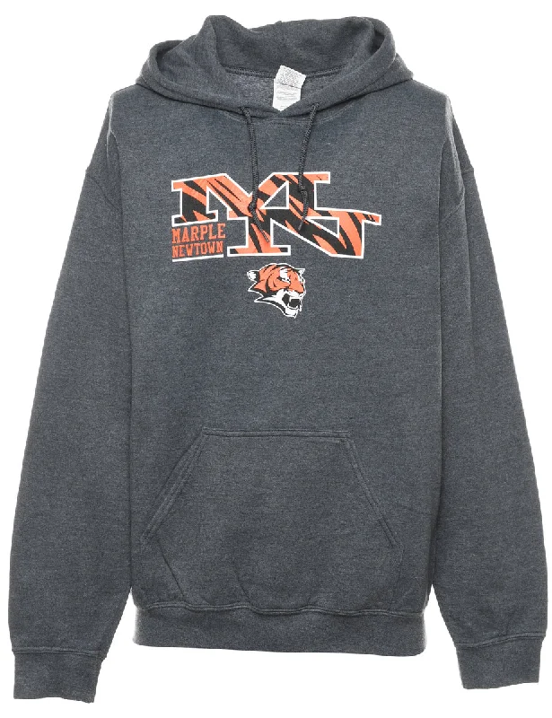 Marl Grey Marple Newtown Hoodie - M Zip Hoodie Drawstring Kangaroo Pocket