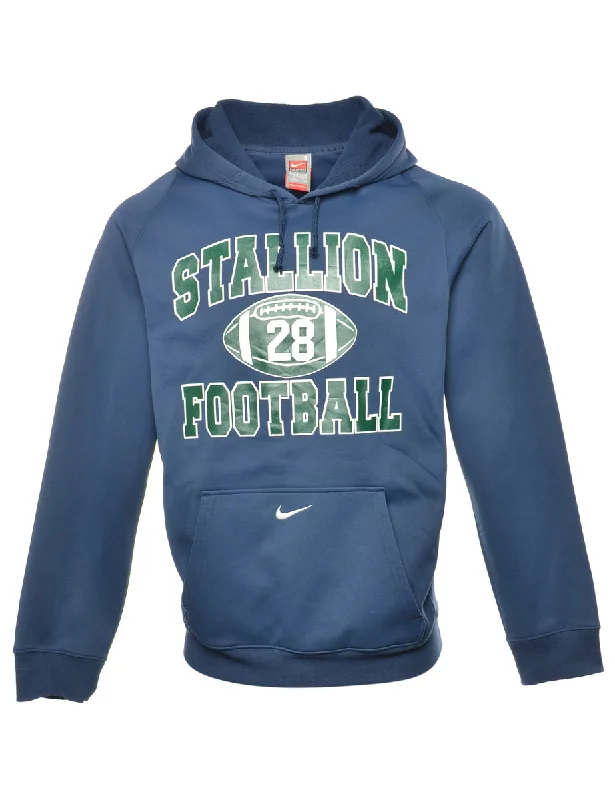 Nike Stallion Football Hooded Sports Sweatshirt - M Hoodie with Contrast Stitching Detailed Premium Nike Stallion Football Hooded Sports Sweatshirt - M Hoodie with Contrast Stitching Detailed Premium
