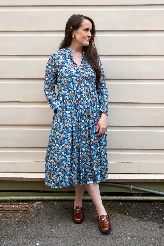 Wilson Trollope - Amore Dress L/S, Stardust Floral Tunics Trendy modern