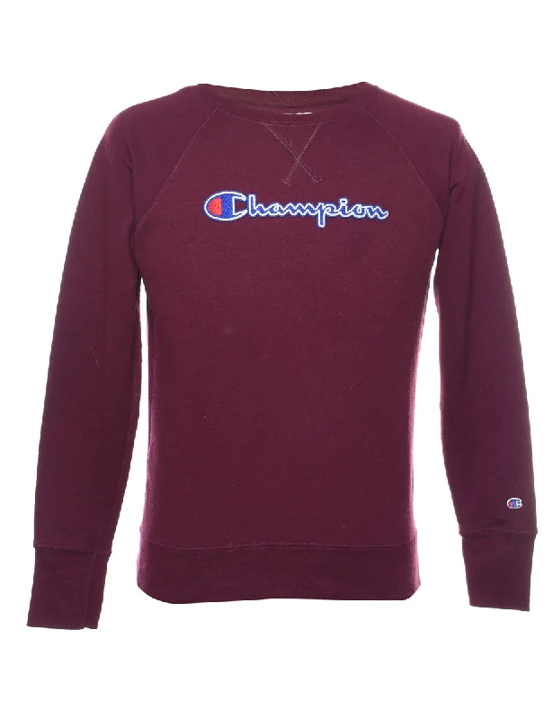 Champion Plum Classic Sweatshirt - S Hoodie with Fur Luxurious Winter