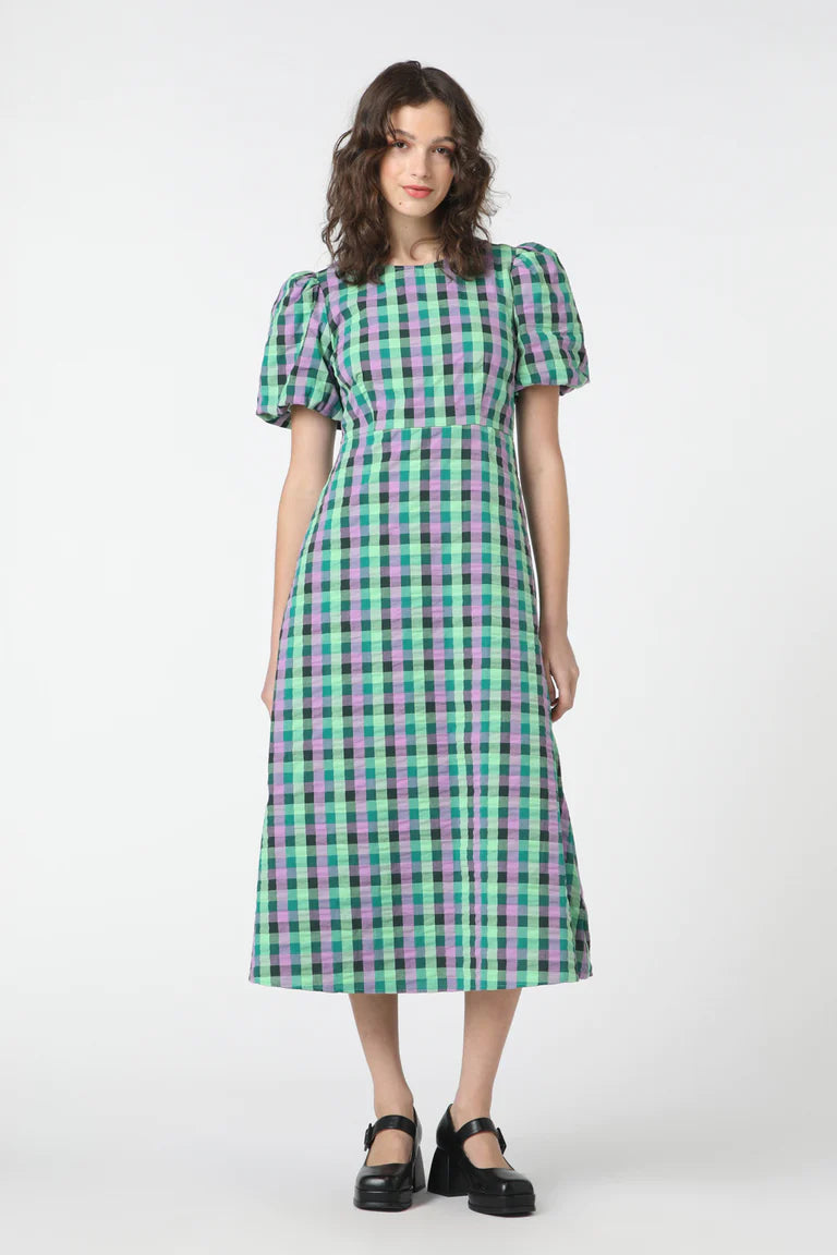 Peppa Check Midi Dress Tunics Leisure comfortable