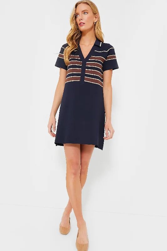 Midnight Cacao Wright Polo Dress Tunics Running lightweight