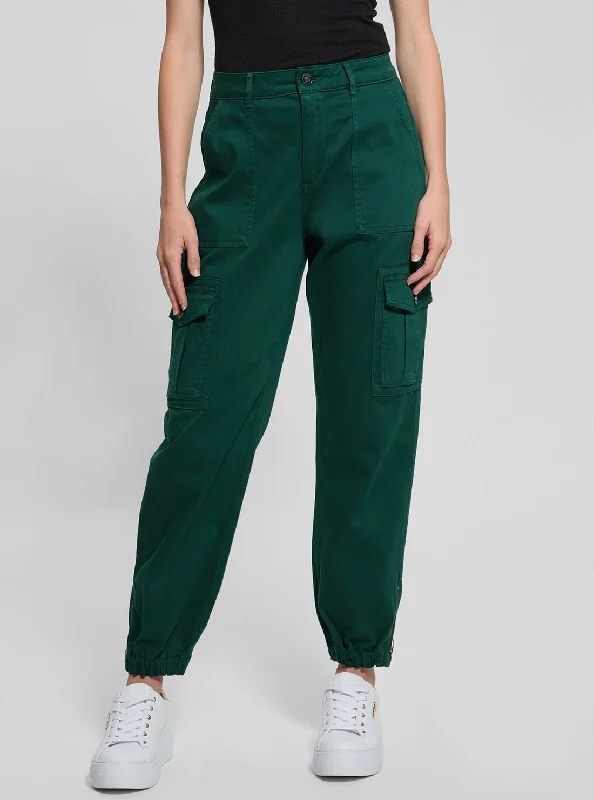 Dark Green Juno Cargo Pant Comfortable Jogging Pants