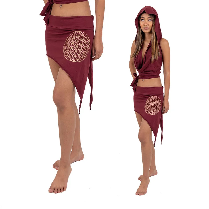 Flower of Life Pixie Skirt wool skirt thick