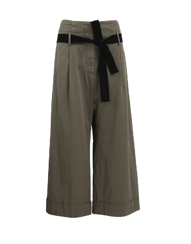 Wide Leg Cuff Pant Casual Skinny Fit Pants