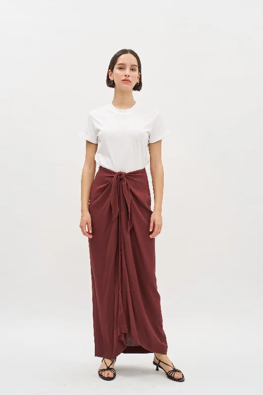 Jasmin Skirt Burgundy high waist skirt