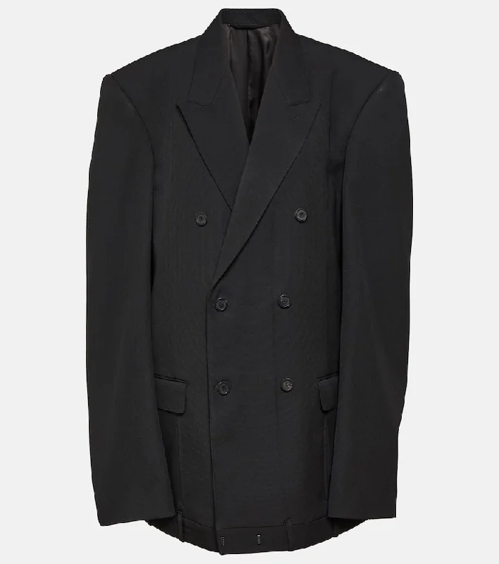 Balenciaga Deconstructed double-breasted wool jacket Plaid Jacket Tartan Jacket Houndstooth Jacket Balenciaga Deconstructed double-breasted wool jacket Plaid Jacket Tartan Jacket Houndstooth Jacket
