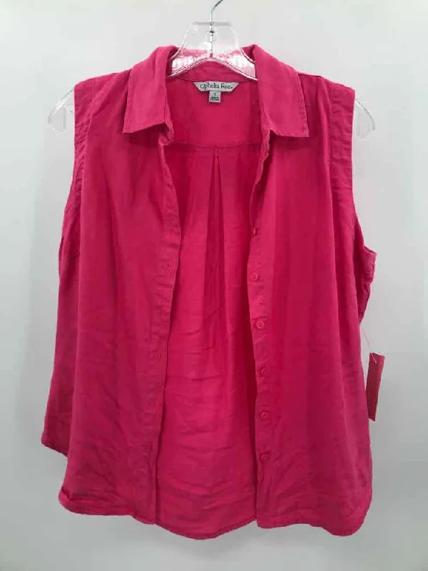 Pre-Owned Ophelia Roe Pink Size Small Tank Top slim fit tank