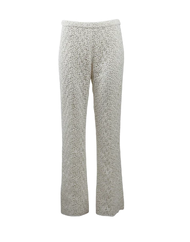 Daisy Macrame Lace Pant Comfortable Pleated Pants