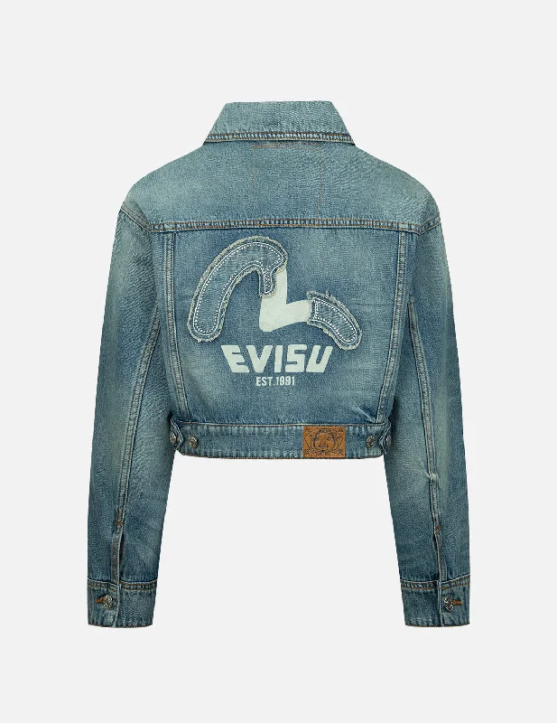 Embellished Denim Seagull Appliqué Denim Jacket Rayon Jacket Velvet Jacket Corduroy Jacket Embellished Denim Seagull Appliqué Denim Jacket Rayon Jacket Velvet Jacket Corduroy Jacket