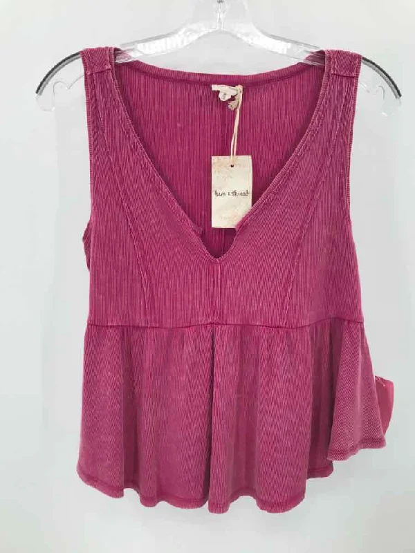 Pre-Owned Hem & Thread Pink Size Medium Tank Top comfortable tank top