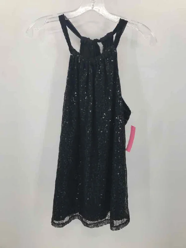 Pre-Owned Tahari Black Size Small Sequin Tank Top pastel tank top