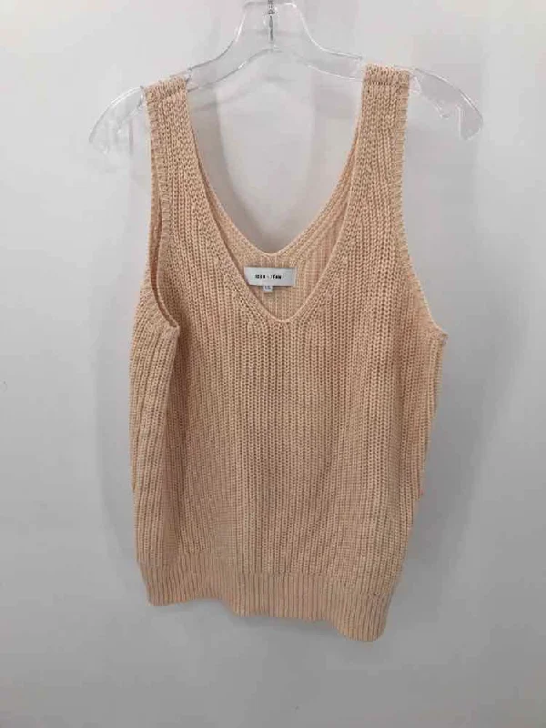 Pre-Owned John + Jenn Tan Size Large Knit Tank Top lavender tank top