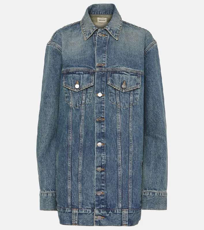 Khaite Ross denim jacket Tailored Jacket Straight Jacket A-Line Jacket