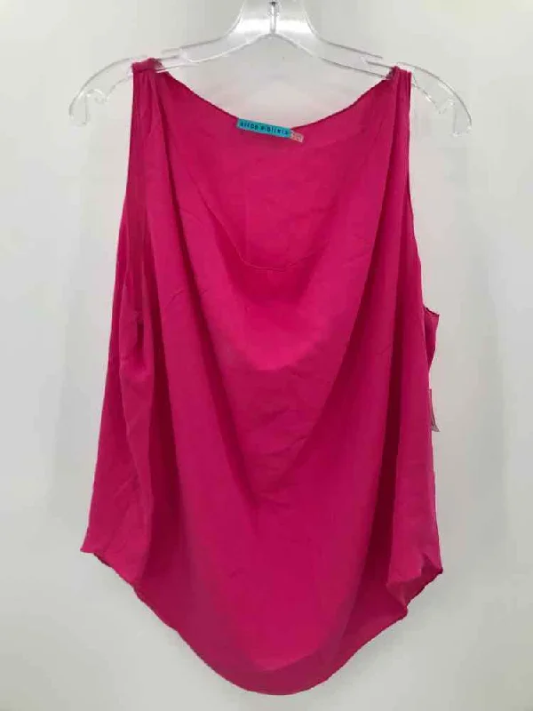Pre-Owned Alice + Olivia Pink Size Medium Tank Top one shoulder tank
