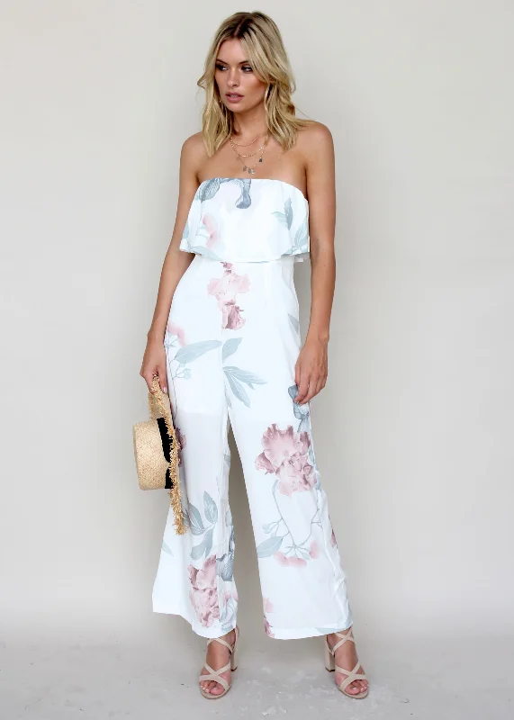 Burning Sun Strapless Pantsuit - Coastal Classic Cropped Pants