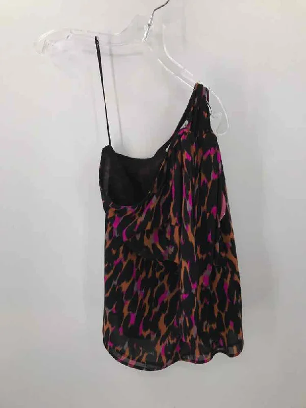 Pre-Owned Trina Turk Black Size XS One Shoulder Tank Top sequin tank top