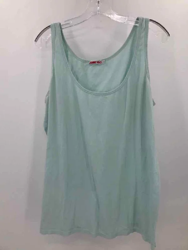 Pre-Owned Johnny Was Blue Size XL Tank Top scoop neck tank