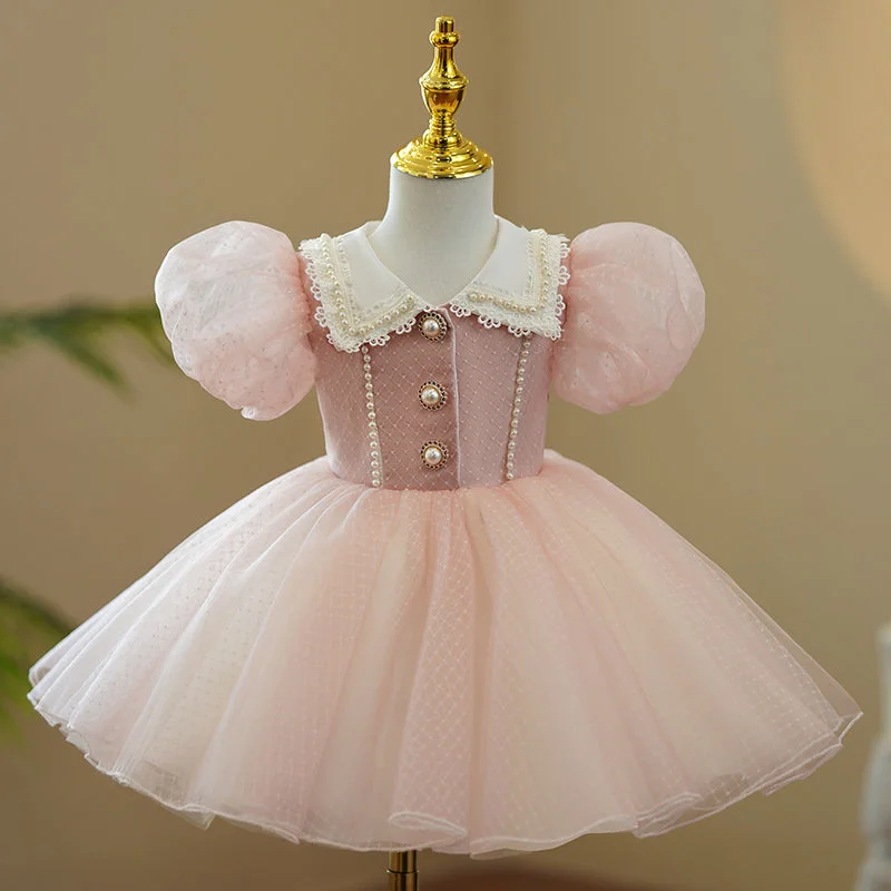 Baby Girl Birthday Party Dress Pink Cute Pageant Princess Dress Tunics stripes playful Baby Girl Birthday Party Dress Pink Cute Pageant Princess Dress Tunics stripes playful