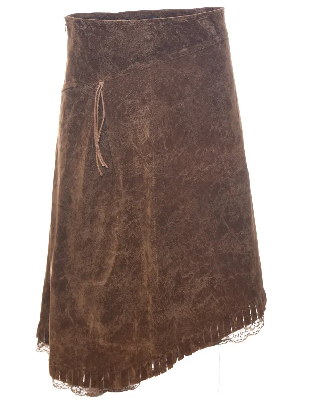 Velour A-line Skirt - M chiffon skirt lightweight