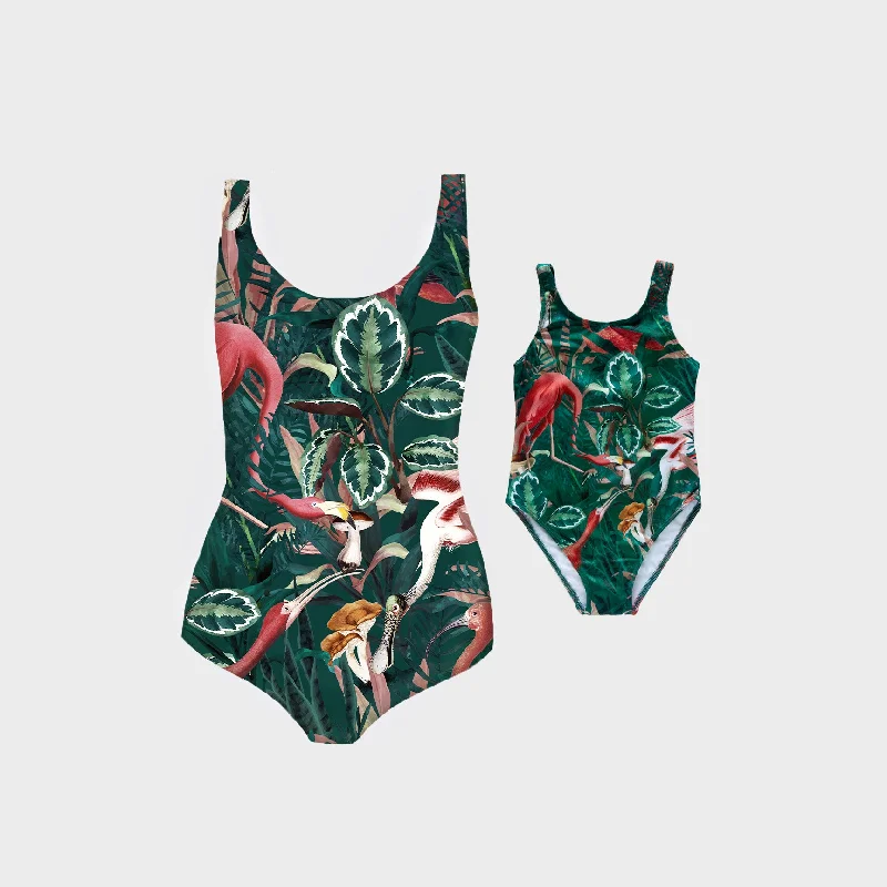 FLAMINGOS - SWIMSUITS DUO Ruffled Swimsuit Top
