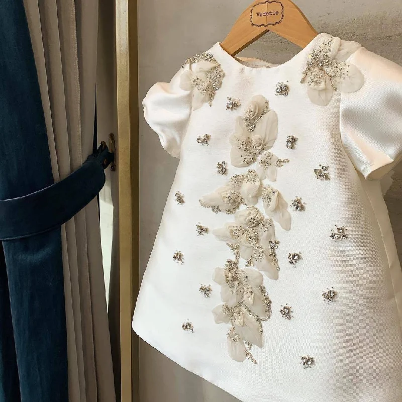 Toddler Birthday Party Dress White Embroidery Girl Princess Dress Tunics Chic fashionable Toddler Birthday Party Dress White Embroidery Girl Princess Dress Tunics Chic fashionable