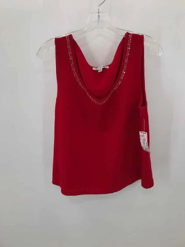 Pre-Owned St John Red Size Large Knit Tank Top graphic tank top