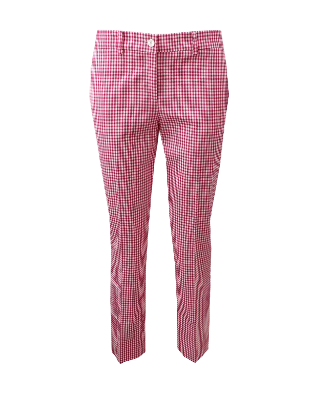 Gingham Samantha Pant High-Waist Jogger Pants