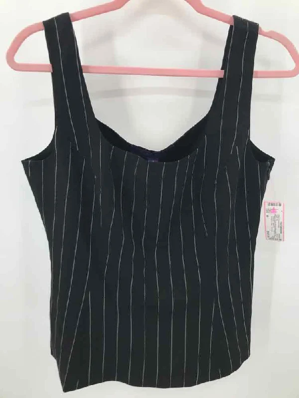 Pre-Owned Ralph Lauren Purple Black Size 10 Pinstripe Tank Top trendy tank top