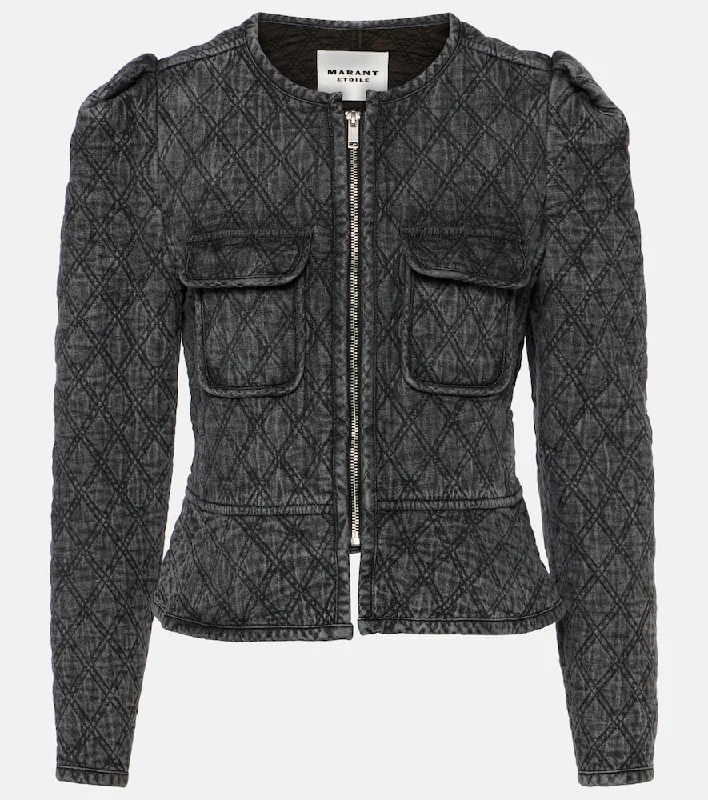 Marant Etoile Deliona quilted denim jacket Herringbone Jacket Checkered Jacket Solid Jacket Marant Etoile Deliona quilted denim jacket Herringbone Jacket Checkered Jacket Solid Jacket