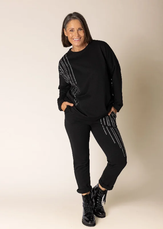 Danilla Cotton Pants in Onyx Relaxed Linen Pants