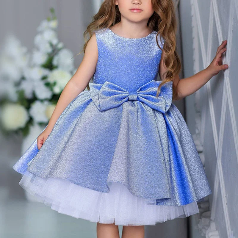 Girl Formal Dresses Baby Girl Bow Gowns Sequins Cake Fluffy Birthday Party Dresses Mermaid Tail Wedding Girl Formal Dresses Baby Girl Bow Gowns Sequins Cake Fluffy Birthday Party Dresses Mermaid Tail Wedding