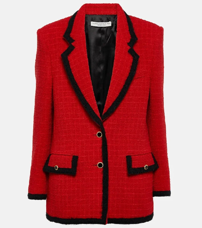 Alessandra Rich Wool-blend bouclé jacket Quilted Jacket Puffer Jacket Insulated Jacket Alessandra Rich Wool-blend bouclé jacket Quilted Jacket Puffer Jacket Insulated Jacket