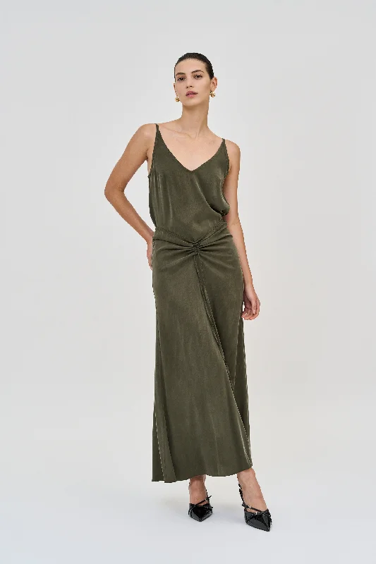 Nina Skirt Dark Olive vintage skirt charm