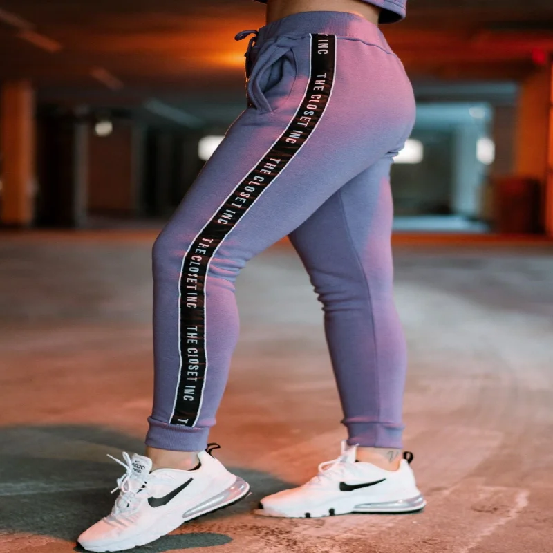 Women's The Closet Inc. Pull Over Tape Pants  "Orchid" Elegant Wool Trousers