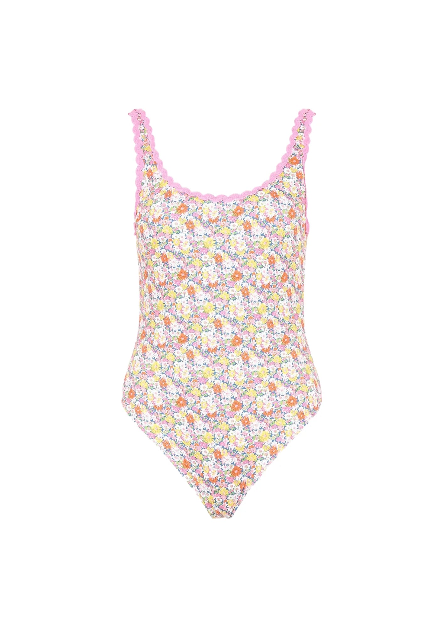 PINK FLORAL LORA SWIMSUIT Push-Up Bikini Top