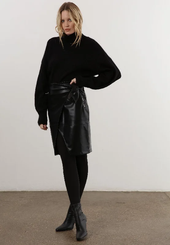LUSTER SKIRT BLACK chiffon skirt flowing