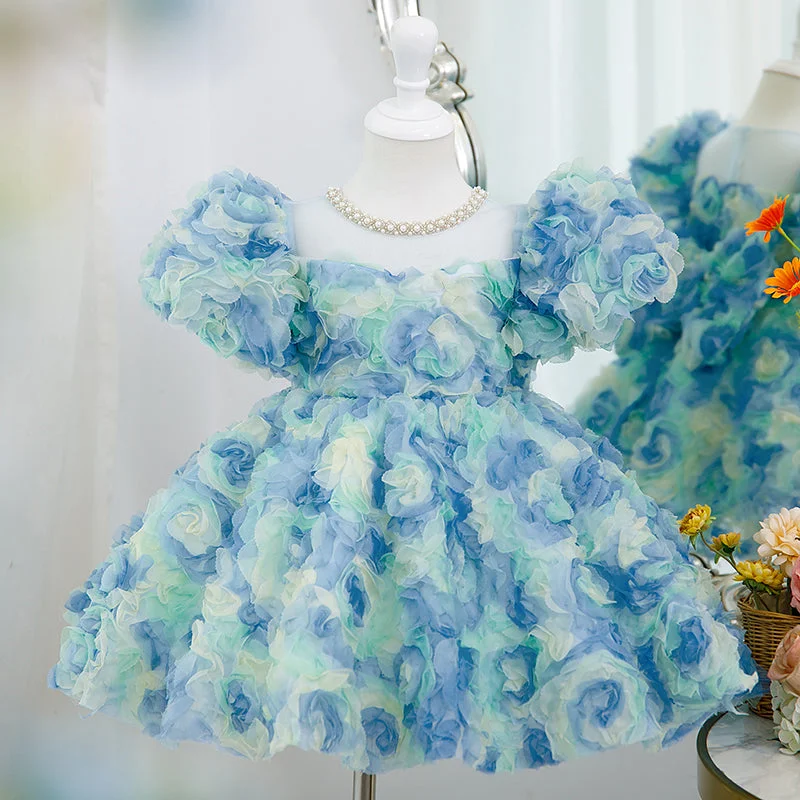 Flower Girl Dress Baby Girl Pageant Dresses Toddler Puffy Bow Princess Birthday Party Dress Tunics Silk luxurious Flower Girl Dress Baby Girl Pageant Dresses Toddler Puffy Bow Princess Birthday Party Dress Tunics Silk luxurious