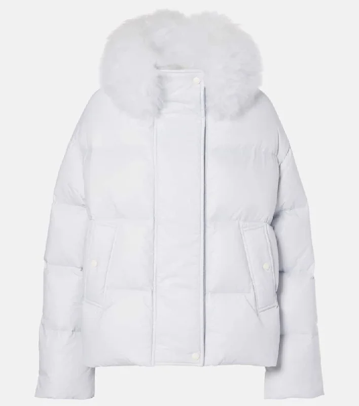 Yves Salomon Shearling-trimmed down jacket Faux Fur Jacket Real Fur Jacket Shearling Jacket Yves Salomon Shearling-trimmed down jacket Faux Fur Jacket Real Fur Jacket Shearling Jacket