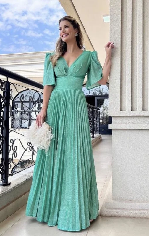 Simple V Neck Half Sleeve A-Line Long Prom Dress Party Dress,DP535 Tunics Custom made Simple V Neck Half Sleeve A-Line Long Prom Dress Party Dress,DP535 Tunics Custom made