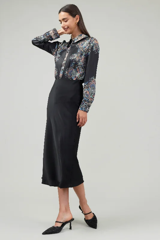 Bias Midi Skirt velvet skirt rich