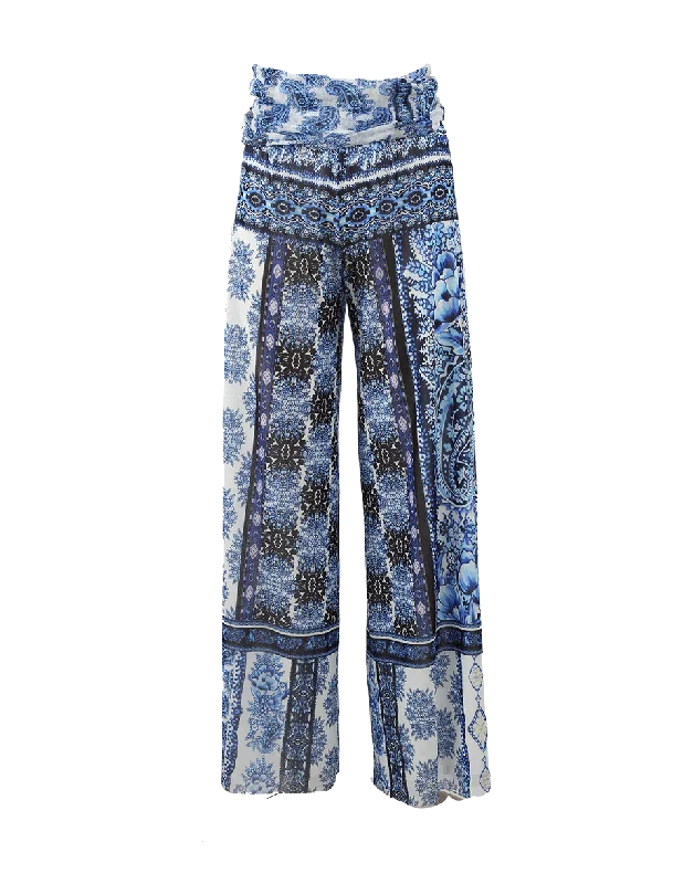 Wide Leg Printed Pant Cozy Maternity Pants