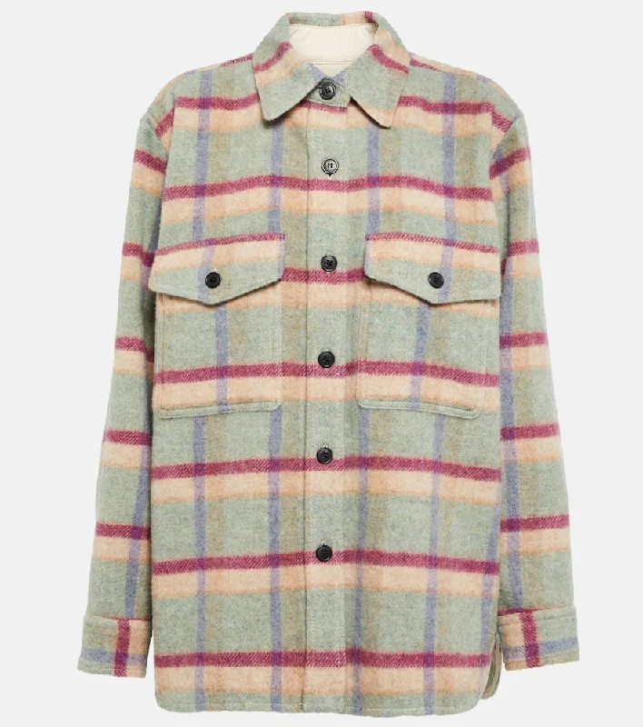 Marant Etoile Faxon wool-blend shirt jacket Cotton Jacket Linen Jacket Terry Jacket