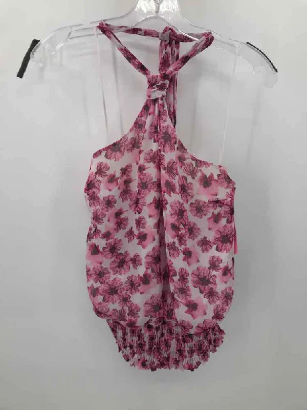 Pre-Owned INC Pink Size Small Halter Tank Top casual tank top