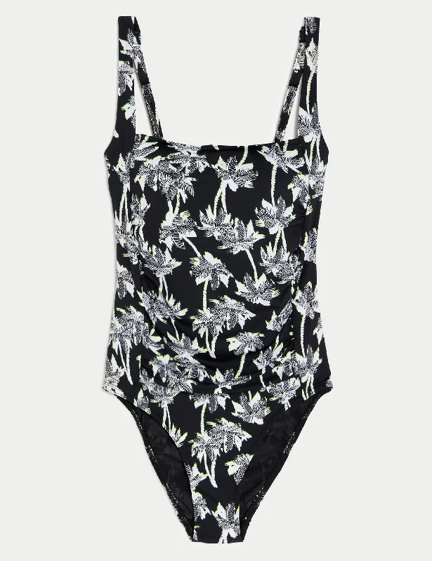 Tummy Control Printed Padded Swimsuit Bold High-Cut Bikini