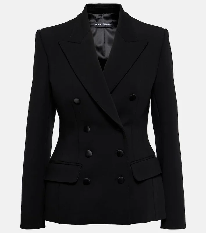 Dolce&Gabbana Double-breasted wool-blend jacket Appliqued Jacket Beaded Jacket Sequined Jacket Dolce&Gabbana Double-breasted wool-blend jacket Appliqued Jacket Beaded Jacket Sequined Jacket