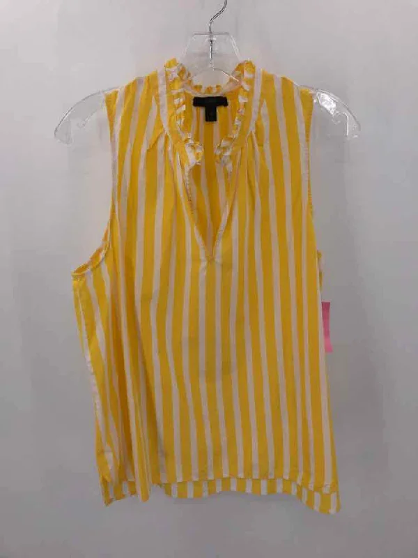 Pre-Owned J Crew Yellow Size 12 Stripe Tank Top cherry red tank