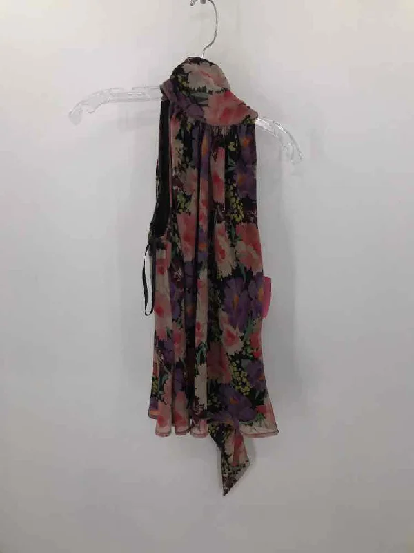 Pre-Owned Sara Campbell Black Size 4 Floral Tank Top mint tank top